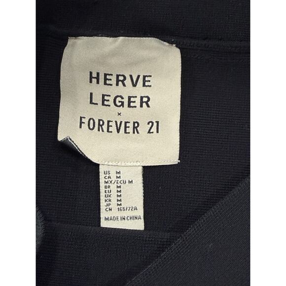 HERVE LEGER x Forever 21 Black Bodycon Bandage Pencil Skirt Medium Super Stretch - Picture 4 of 7